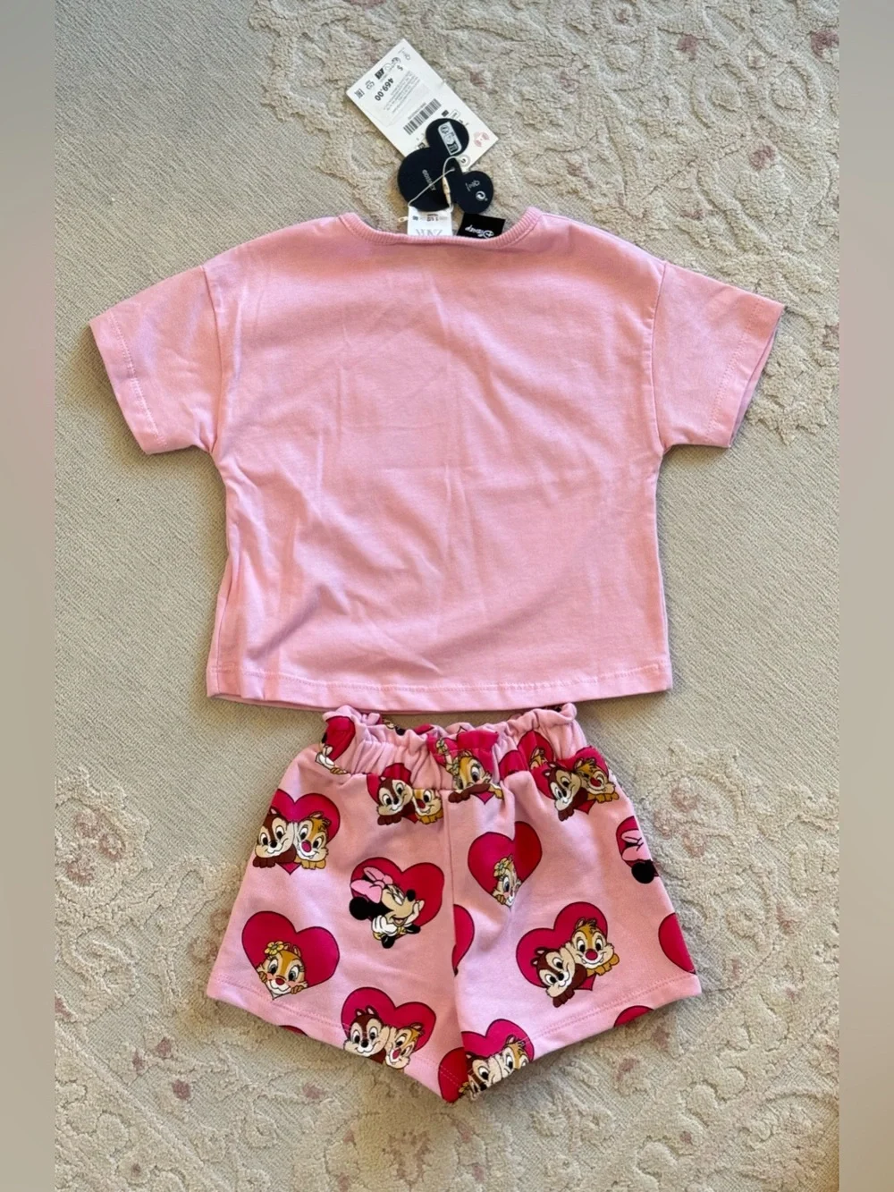 ZARA KIDS- Disney Minnie Mouse & Chip ‘n’ Dale Short Sleeve Set